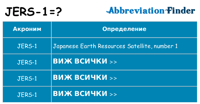 Какво прави jers-1 престои