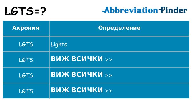 Какво прави lgts престои