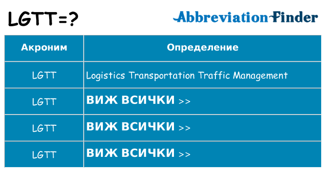 Какво прави lgtt престои