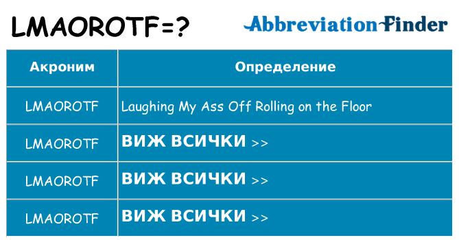 Какво прави lmaorotf престои