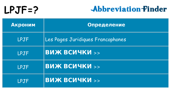 Какво прави lpjf престои