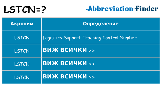 Какво прави lstcn престои