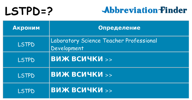 Какво прави lstpd престои