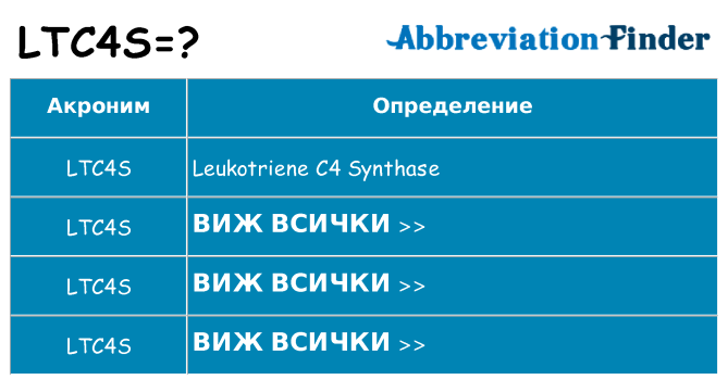 Какво прави ltc4s престои