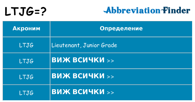 Какво прави ltjg престои