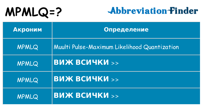 Какво прави mpmlq престои