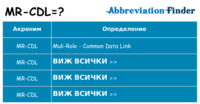 Какво прави mr-cdl престои