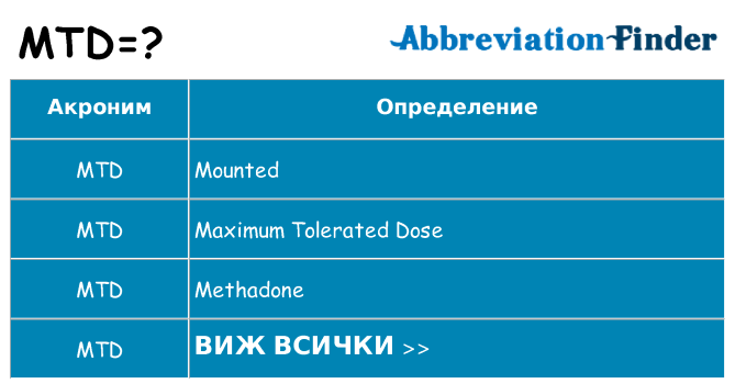 Какво прави mtd престои