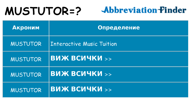 Какво прави mustutor престои