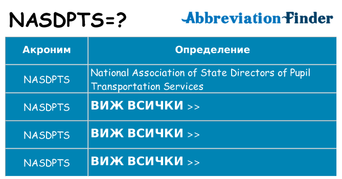 Какво прави nasdpts престои