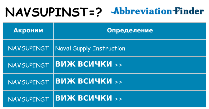 Какво прави navsupinst престои