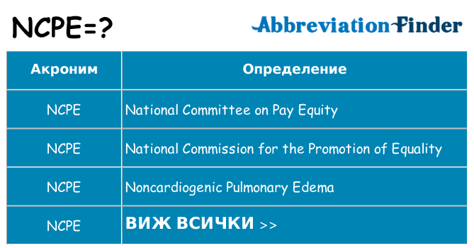 Какво прави ncpe престои