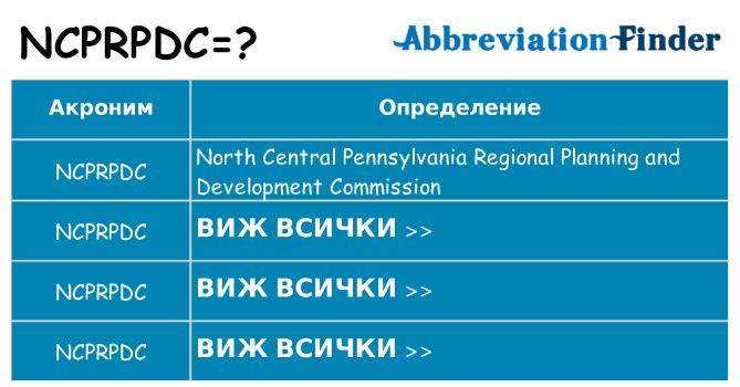 Какво прави ncprpdc престои