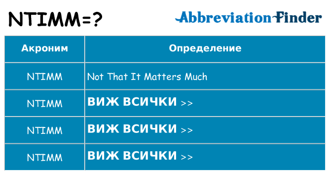 Какво прави ntimm престои