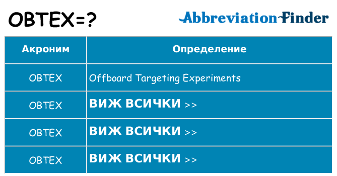 Какво прави obtex престои