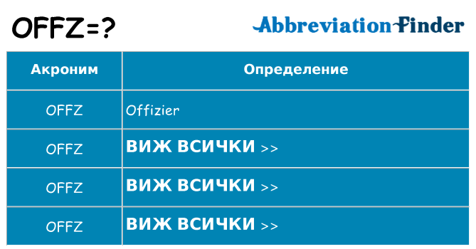 Какво прави offz престои