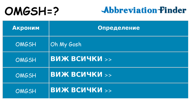 Какво прави omgsh престои