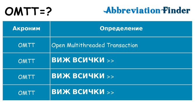 Какво прави omtt престои