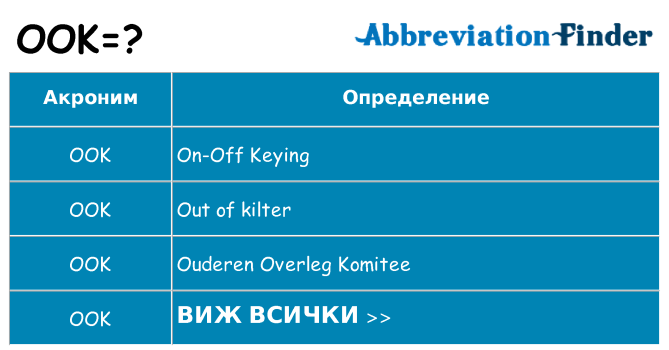 Какво прави ook престои