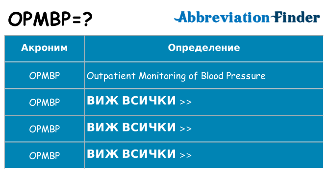 Какво прави opmbp престои