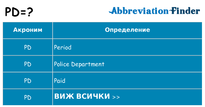 Какво прави pd престои