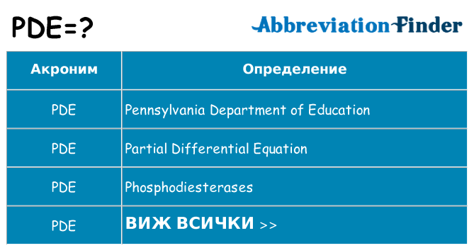 Какво прави pde престои