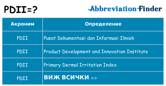 Какво прави pdii престои