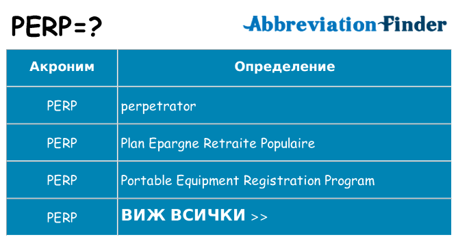 Какво прави perp престои