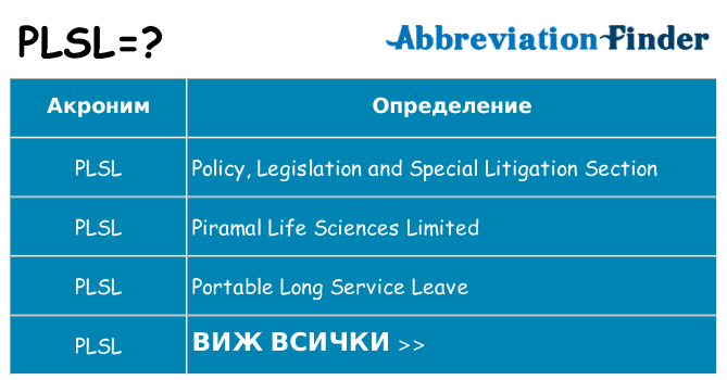 Какво прави plsl престои