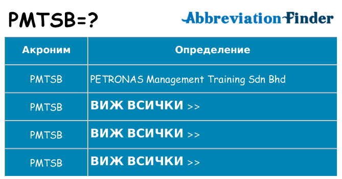 Какво прави pmtsb престои