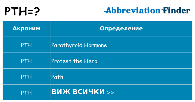 Какво прави pth престои