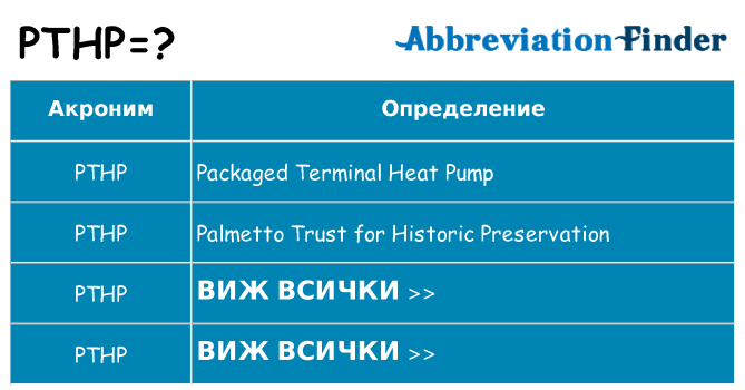 Какво прави pthp престои