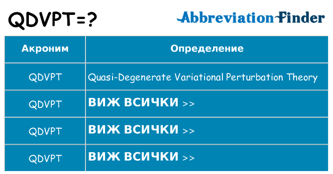 Какво прави qdvpt престои