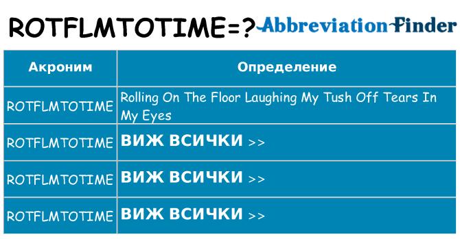 Какво прави rotflmtotime престои