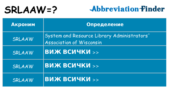 Какво прави srlaaw престои
