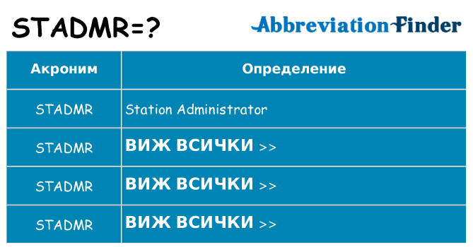 Какво прави stadmr престои