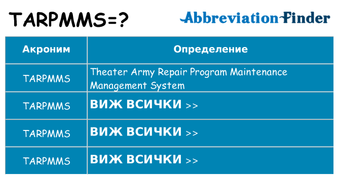Какво прави tarpmms престои