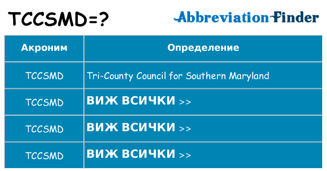 Какво прави tccsmd престои