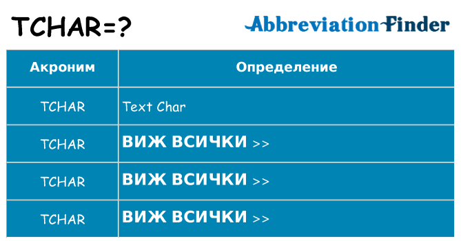 Какво прави tchar престои