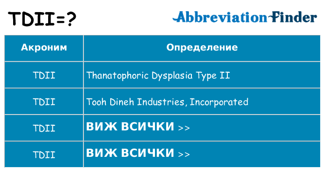 Какво прави tdii престои