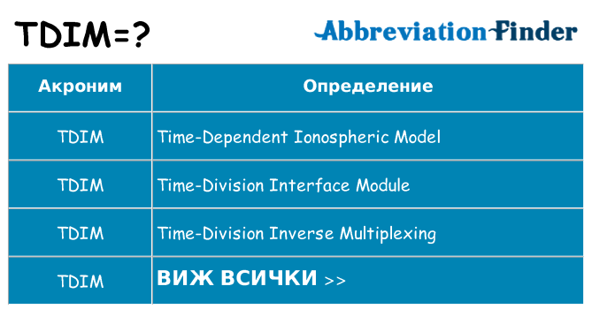 Какво прави tdim престои