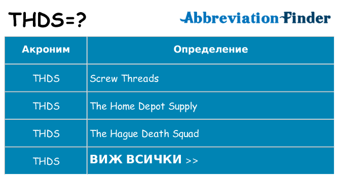 Какво прави thds престои
