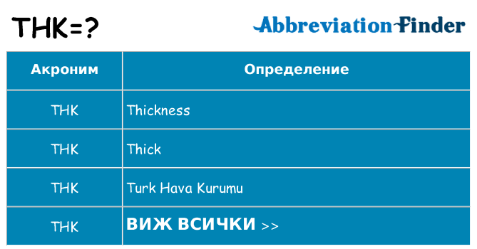 Какво прави thk престои