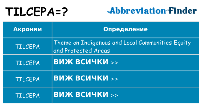 Какво прави tilcepa престои
