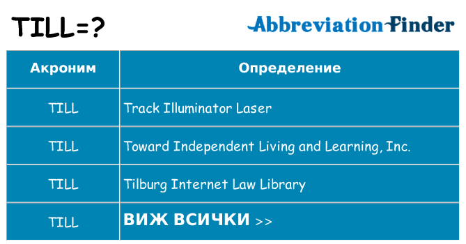 Какво прави till престои