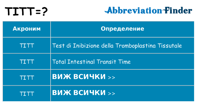 Какво прави titt престои