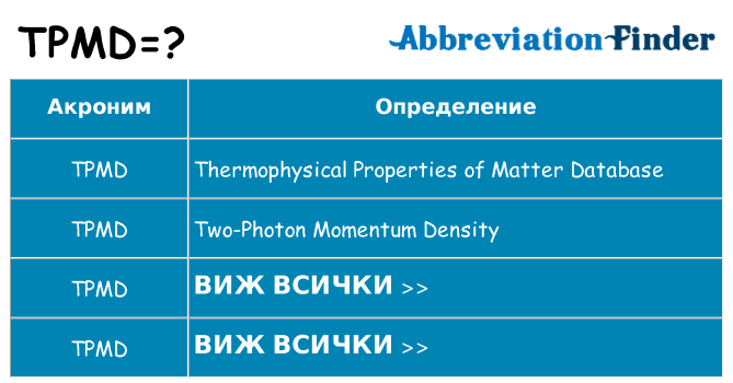 Какво прави tpmd престои