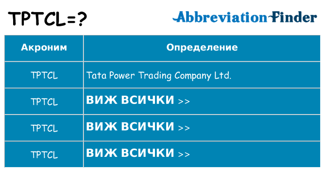 Какво прави tptcl престои