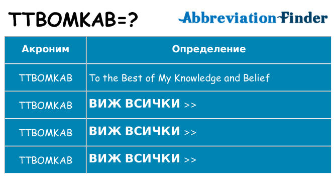 Какво прави ttbomkab престои