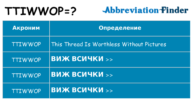 Какво прави ttiwwop престои